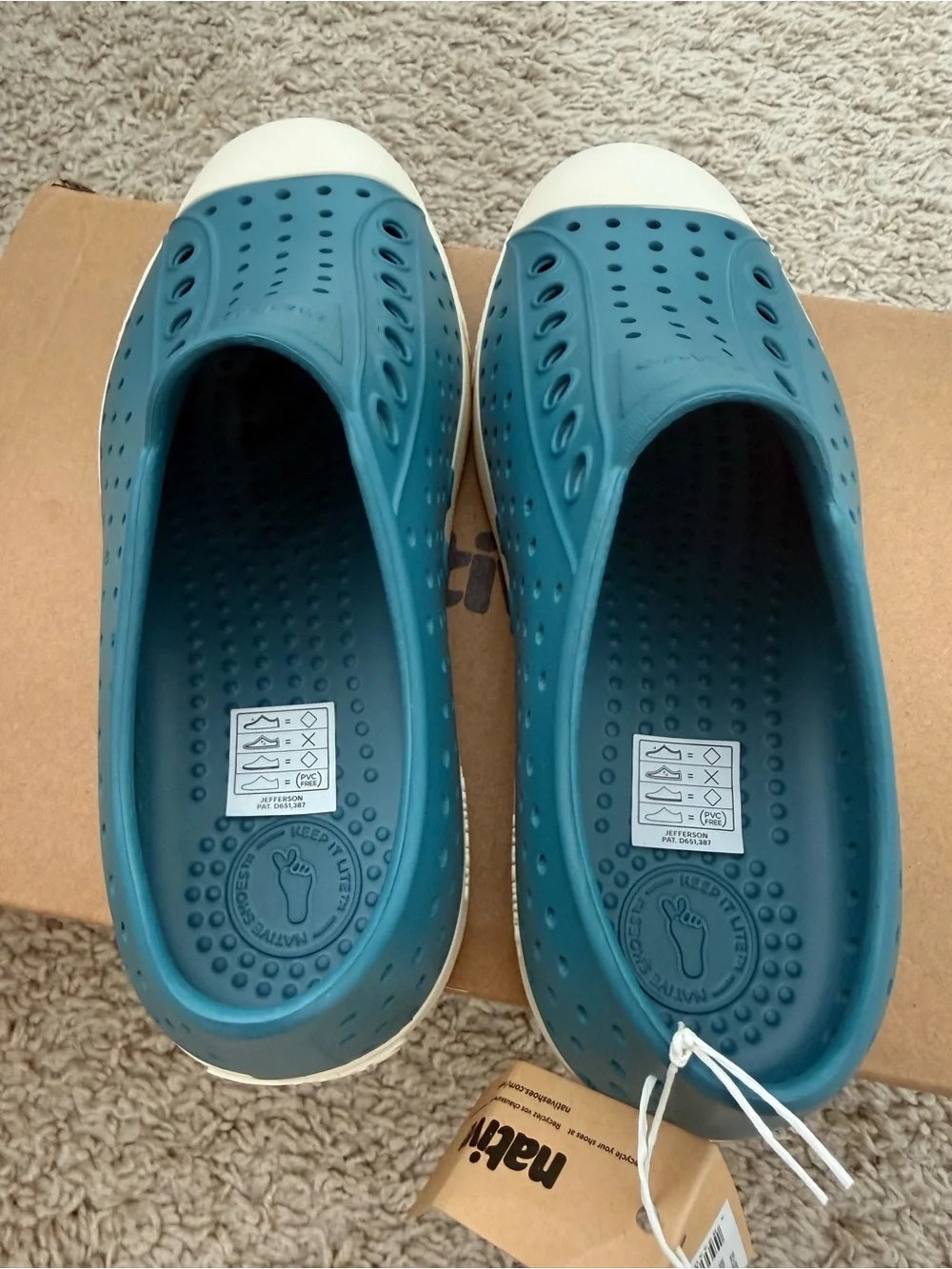 Native Shoes Teal Slip-On Shoes